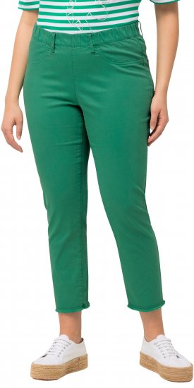 Ulla Popken Stretch Blend Bengaline Pants Emerald Green - Džíny & Kalhoty ve Velkých Velikostech – Plus Size - 