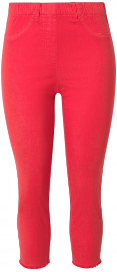 Ulla Popken Stretch Blend Bengaline Pants Neon Red - Džíny & Kalhoty ve Velkých Velikostech – Plus Size - 