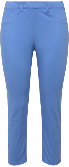 Ulla Popken Stretch Blend Bengaline Pants Blue - Džíny & Kalhoty ve Velkých Velikostech – Plus Size - 