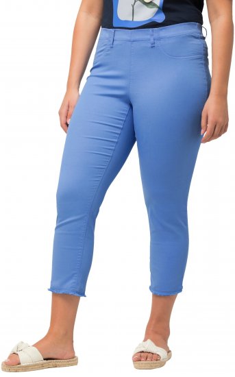 Ulla Popken Stretch Blend Bengaline Pants Blue - Džíny & Kalhoty ve Velkých Velikostech – Plus Size - 