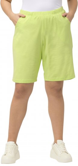 Ulla Popken Stretch Knit Bermuda Shorts Green - Džíny & Kalhoty ve Velkých Velikostech – Plus Size - 