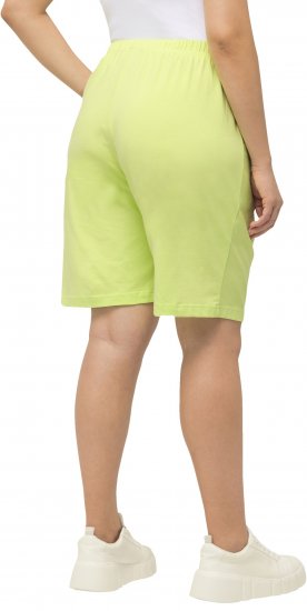 Ulla Popken Stretch Knit Bermuda Shorts Green - Džíny & Kalhoty ve Velkých Velikostech – Plus Size - 