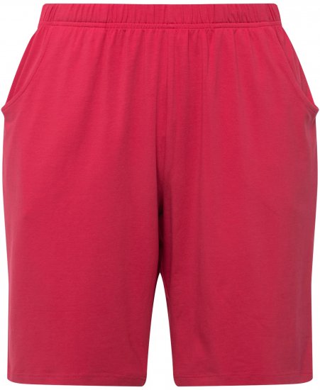 Ulla Popken Stretch Knit Bermuda Shorts Red - Džíny & Kalhoty ve Velkých Velikostech – Plus Size - 