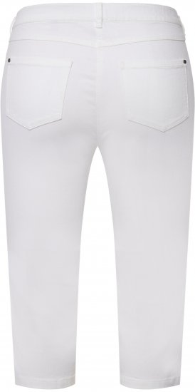 Ulla Popken Basic Capri Sarah Fit Jeans Snow White - Džíny & Kalhoty ve Velkých Velikostech – Plus Size - 