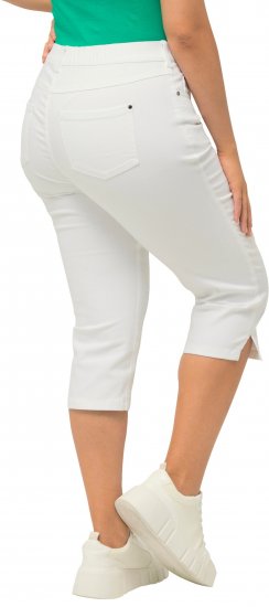 Ulla Popken Basic Capri Sarah Fit Jeans Snow White - Džíny & Kalhoty ve Velkých Velikostech – Plus Size - 