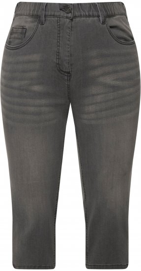 Ulla Popken Basic Capri Sarah Fit Jeans Gray - Džíny & Kalhoty ve Velkých Velikostech – Plus Size - 