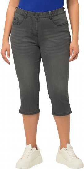 Ulla Popken Basic Capri Sarah Fit Jeans Gray - Džíny & Kalhoty ve Velkých Velikostech – Plus Size - 
