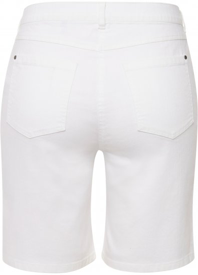 Ulla Popken Basic Denim Mandy Bermuda Shorts Snow White - Džíny & Kalhoty ve Velkých Velikostech – Plus Size - 