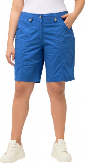 Ulla Popken Cargo Bermuda Shorts Royal Blue - Džíny & Kalhoty ve Velkých Velikostech – Plus Size - 