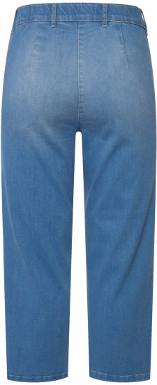 Ulla Popken Cropped Stretch Blend Mony Jeans Blue - Džíny & Kalhoty ve Velkých Velikostech – Plus Size - 