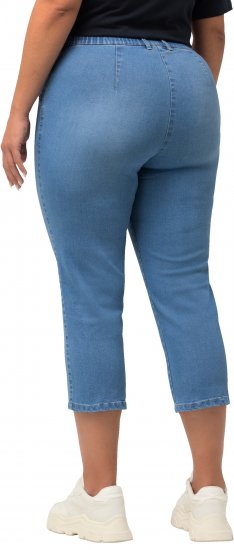 Ulla Popken Cropped Stretch Blend Mony Jeans Blue - Džíny & Kalhoty ve Velkých Velikostech – Plus Size - 
