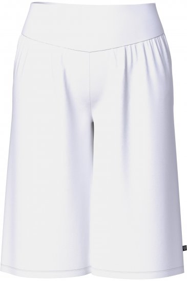 Ulla Popken Wide Leg Flared Bermuda Shorts White - Džíny & Kalhoty ve Velkých Velikostech – Plus Size - 