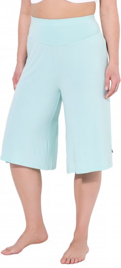 Ulla Popken Wide Leg Flared Bermuda Shorts Blue - Džíny & Kalhoty ve Velkých Velikostech – Plus Size - 
