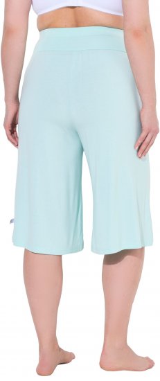 Ulla Popken Wide Leg Flared Bermuda Shorts Blue - Džíny & Kalhoty ve Velkých Velikostech – Plus Size - 