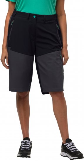 Ulla Popken Water Repellent Nordic Walking Shorts Black - Džíny & Kalhoty ve Velkých Velikostech – Plus Size - 