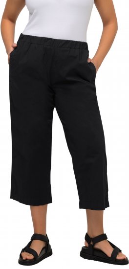 Ulla Popken Cropped Ruby Fit Pants Black - Džíny & Kalhoty ve Velkých Velikostech – Plus Size - 