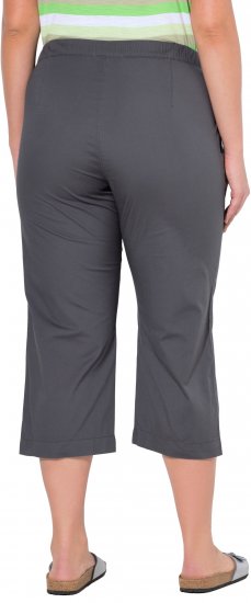 Ulla Popken Cropped Ruby Fit Pants Graphite Grey - Džíny & Kalhoty ve Velkých Velikostech – Plus Size - 