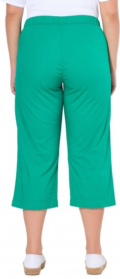 Ulla Popken Cropped Ruby Fit Pants Emerald Green - Džíny & Kalhoty ve Velkých Velikostech – Plus Size - 