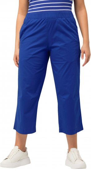 Ulla Popken Cropped Ruby Fit Pants Blue - Džíny & Kalhoty ve Velkých Velikostech – Plus Size - 