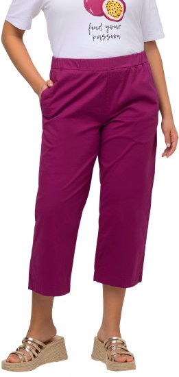 Ulla Popken Cropped Ruby Fit Pants Magnolia Red - Džíny & Kalhoty ve Velkých Velikostech – Plus Size - 