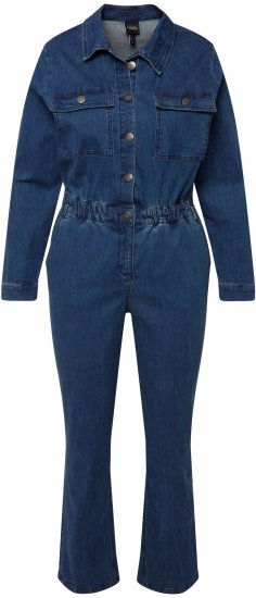 Ulla Popken Denim Boiler Suit Blue Denim - Džíny & Kalhoty ve Velkých Velikostech – Plus Size - 