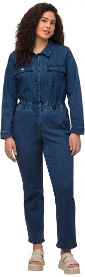 Ulla Popken Denim Boiler Suit Blue Denim - Džíny & Kalhoty ve Velkých Velikostech – Plus Size - 
