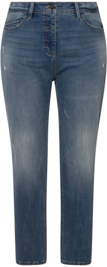 Ulla Popken Thermal Mom Jeans Blue Denim - Džíny & Kalhoty ve Velkých Velikostech – Plus Size - 