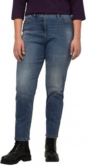 Ulla Popken Thermal Mom Jeans Blue Denim - Džíny & Kalhoty ve Velkých Velikostech – Plus Size - 