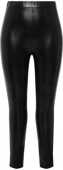Ulla Popken Faux Leather Leggings Black - Džíny & Kalhoty ve Velkých Velikostech – Plus Size - 