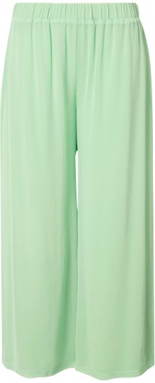 Ulla Popken Layered Chiffon Wide Leg Pants Green - Džíny & Kalhoty ve Velkých Velikostech – Plus Size - 