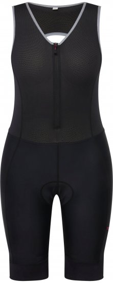 Ulla Popken Padded Cycling Zip Front Bodysuit Black - Džíny & Kalhoty ve Velkých Velikostech – Plus Size - 