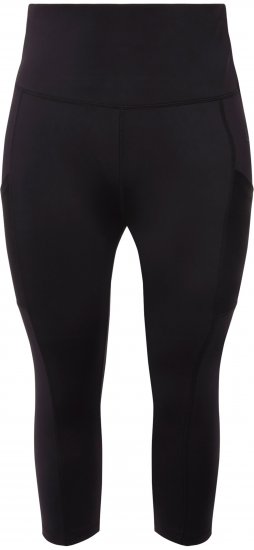 Ulla Popken Cropped High Waisted Leggings Black - Džíny & Kalhoty ve Velkých Velikostech – Plus Size - 