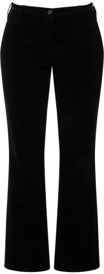 Ulla Popken Mandy Corduroy Pants Black - Džíny & Kalhoty ve Velkých Velikostech – Plus Size - 
