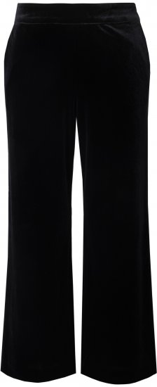 Ulla Popken Velvet Suit Pants Black - Džíny & Kalhoty ve Velkých Velikostech – Plus Size - 
