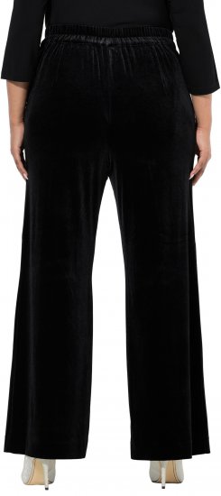 Ulla Popken Velvet Suit Pants Black - Džíny & Kalhoty ve Velkých Velikostech – Plus Size - 