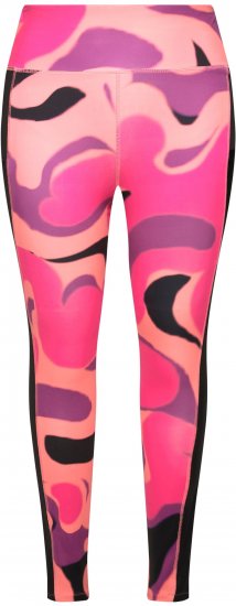 Ulla Popken Abstract Print Quick Dry Leggings Purple - Džíny & Kalhoty ve Velkých Velikostech – Plus Size - 