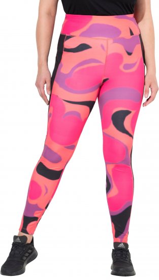 Ulla Popken Abstract Print Quick Dry Leggings Purple - Džíny & Kalhoty ve Velkých Velikostech – Plus Size - 