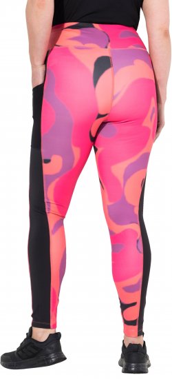 Ulla Popken Abstract Print Quick Dry Leggings Purple - Džíny & Kalhoty ve Velkých Velikostech – Plus Size - 