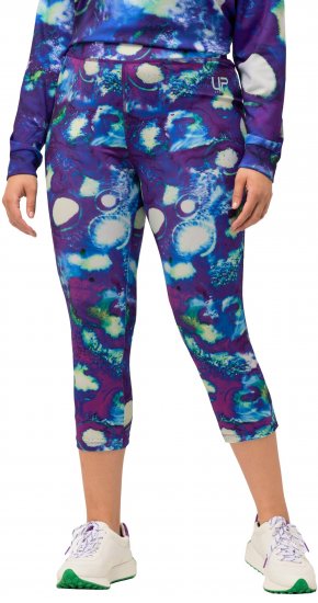 Ulla Popken Neon Bubble Quick Dry Leggings Blue - Džíny & Kalhoty ve Velkých Velikostech – Plus Size - 