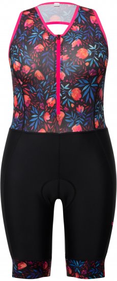 Ulla Popken Functional Padded Zip Front Cycling Leotard Black - Džíny & Kalhoty ve Velkých Velikostech – Plus Size - 