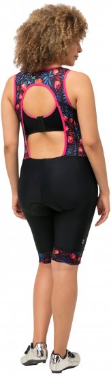 Ulla Popken Functional Padded Zip Front Cycling Leotard Black - Džíny & Kalhoty ve Velkých Velikostech – Plus Size - 