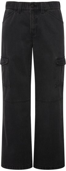 Ulla Popken Mandy Cargo Jeans Black - Džíny & Kalhoty ve Velkých Velikostech – Plus Size - 