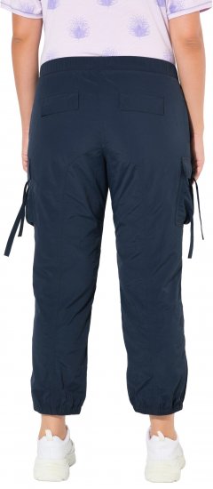 Ulla Popken Elastic Waist Cargo Pants Navy - Džíny & Kalhoty ve Velkých Velikostech – Plus Size - 