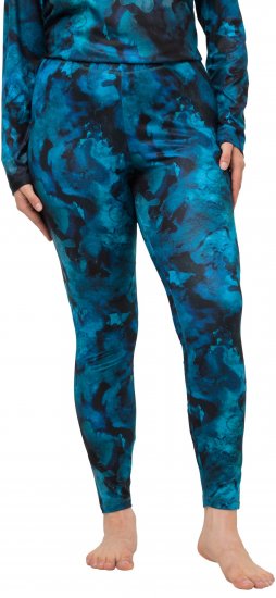 Ulla Popken Ink Print Functional Ski Leggings Blue - Džíny & Kalhoty ve Velkých Velikostech – Plus Size - 