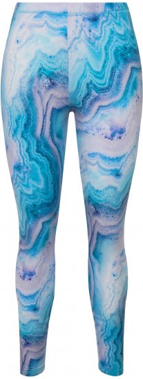 Ulla Popken Marble Ski Leggings Blue - Džíny & Kalhoty ve Velkých Velikostech – Plus Size - 
