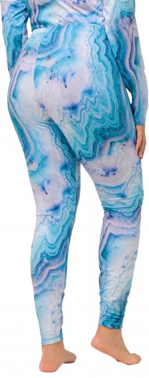 Ulla Popken Marble Ski Leggings Blue - Džíny & Kalhoty ve Velkých Velikostech – Plus Size - 