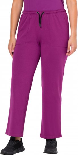 Ulla Popken Straight Leg Joggers Purple - Džíny & Kalhoty ve Velkých Velikostech – Plus Size - 