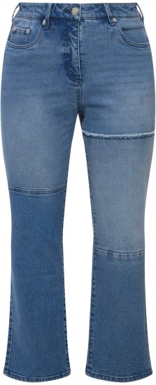 Ulla Popken Patchwork Jeans Blue - Džíny & Kalhoty ve Velkých Velikostech – Plus Size - 