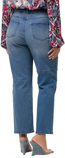 Ulla Popken Patchwork Jeans Blue - Džíny & Kalhoty ve Velkých Velikostech – Plus Size - 