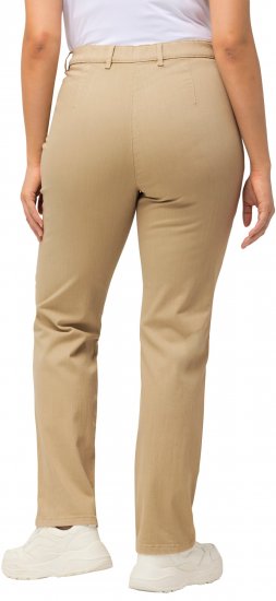Ulla Popken Mony Tapered Leg Zip Pocket Pants Dark Putty - Džíny & Kalhoty ve Velkých Velikostech – Plus Size - 